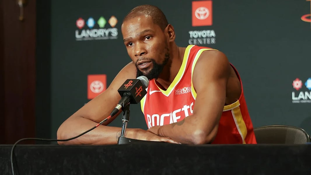 Kevin Durant speaks at Houston Rockets Media Day 2026