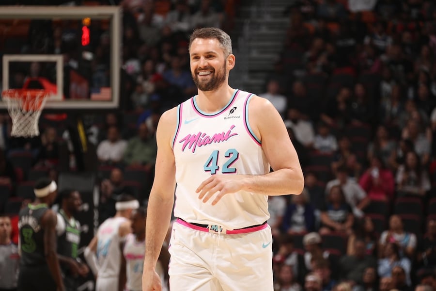 Kevin Love in action as a free agent, potentially returning to Minnesota Timberwolves
