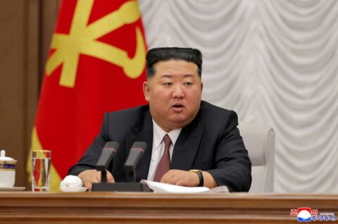 Kim Jong Un speaking at Pyongyang's State Assembly Hall during North Korea's 78th founding anniversary celebrations on September 9, 2026