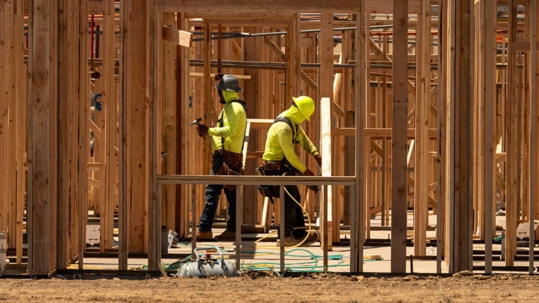 New homes under construction in a US residential development as Berkshire Hathaway crosses 10% stake in Lennar