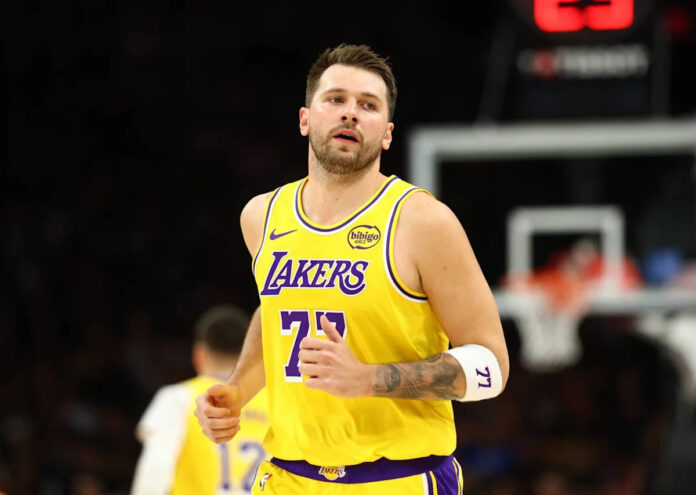 Luka Doncic at Los Angeles Lakers training camp 2026 after Slovenia minicamp