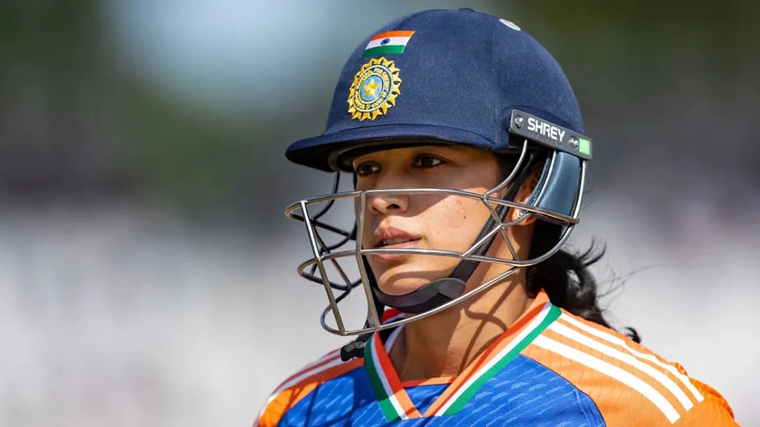 Smriti Mandhana batting during Women's Asia Cup 2026 where she broke multiple records including most T20I centuries by an Indian woman