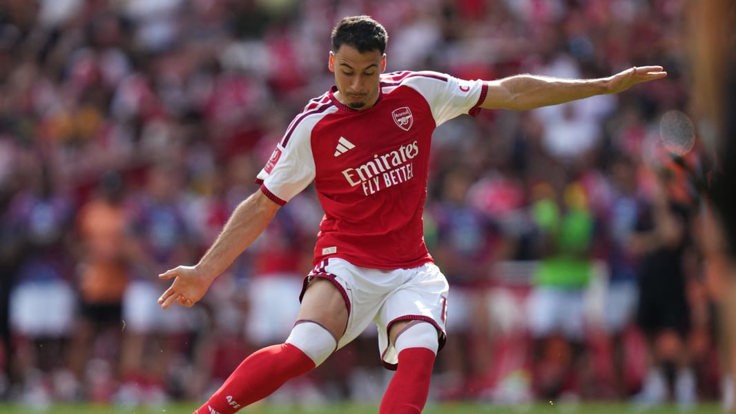 Gabriel Martinelli in action during his time at Arsenal before his £60m move to Al Hilal