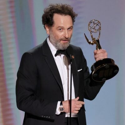 Matthew Rhys accepting his Emmy Award at the 78th Primetime Emmy Awards in Los Angeles