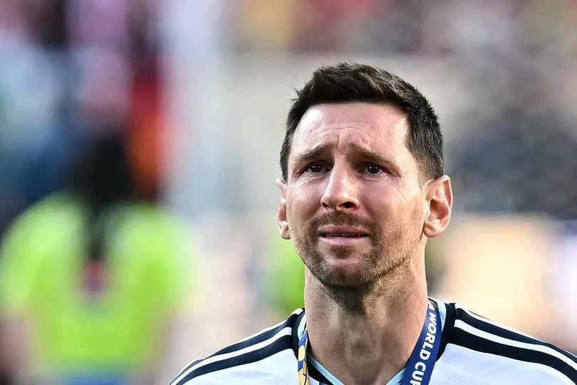 Lionel Messi in Argentina national team kit after his final World Cup