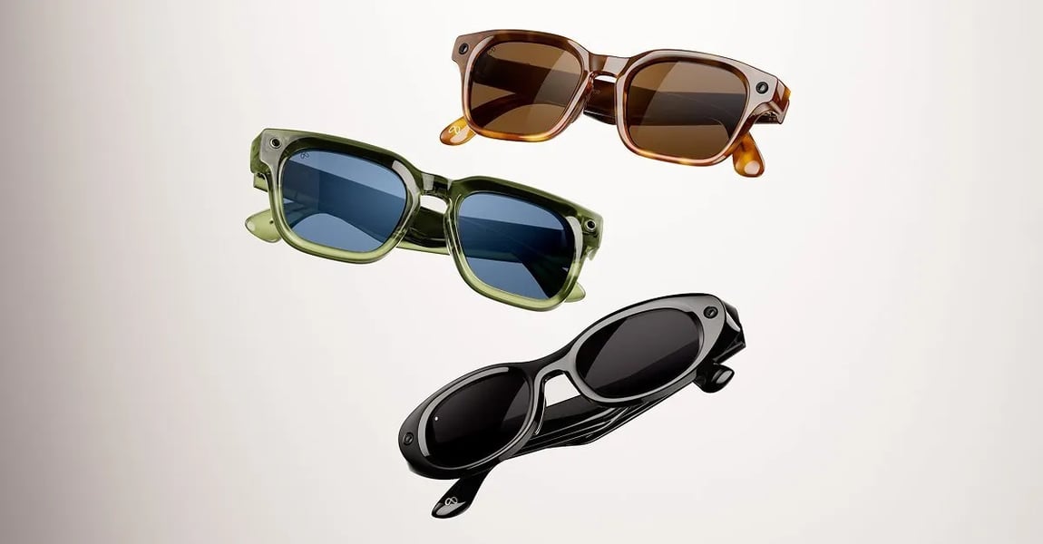 Meta AI Glasses Adventurer smart glasses showing slim rectangular frame design