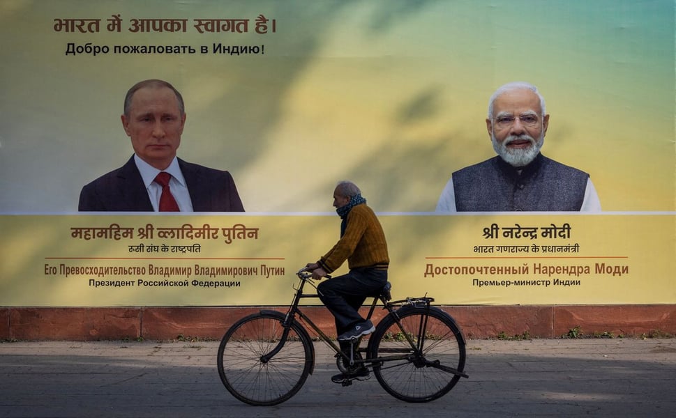 Indian Prime Minister Narendra Modi meets Russian President Vladimir Putin at BRICS Summit in New Delhi September 2026