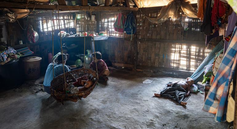 Displaced Rohingya and other civilians in Myanmar amid ongoing conflict