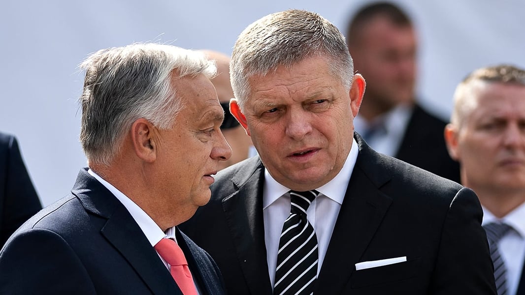 Hungarian Prime Minister Viktor Orban and Slovak Prime Minister Robert Fico, who have both resisted EU anti-Russia sanctions renewals