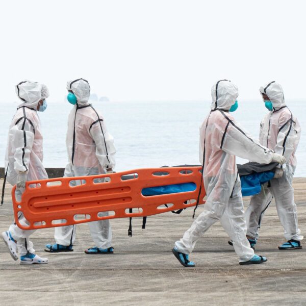 Philippine Coast Guard rescuers work at the site of the M/V June Aster ferry fire off Coron, Palawan, September 2026