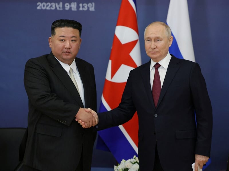 Vladimir Putin and Kim Jong Un file photo amid Russia's new invitation for a visit