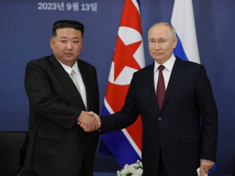 Vladimir Putin and Kim Jong Un file photo amid Russia's new invitation for a visit