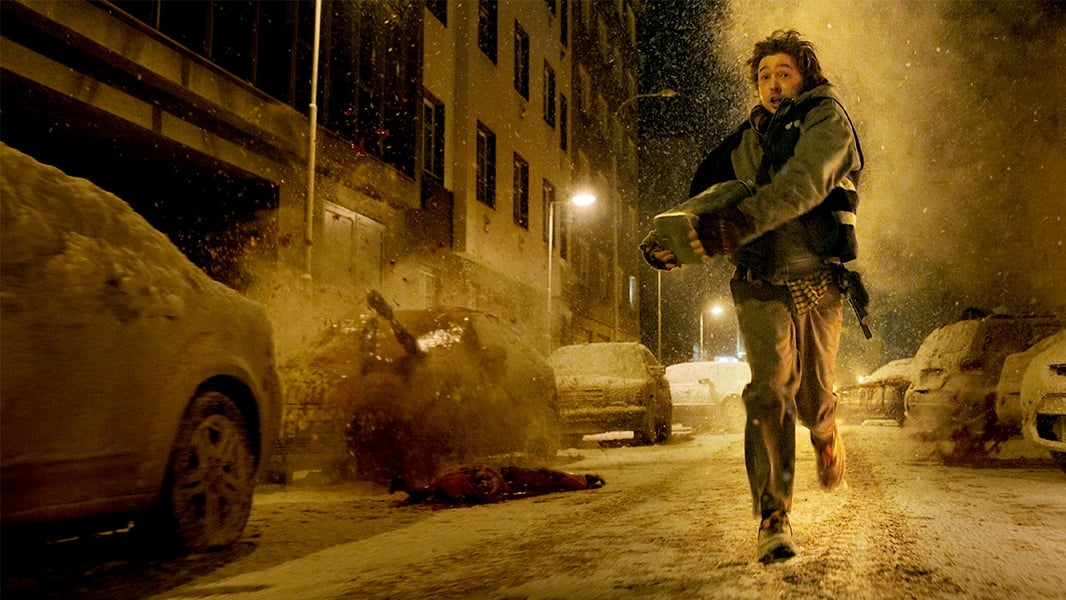 Scene from Resident Evil 2026 directed by Zach Cregger set in Raccoon City for Sony Pictures