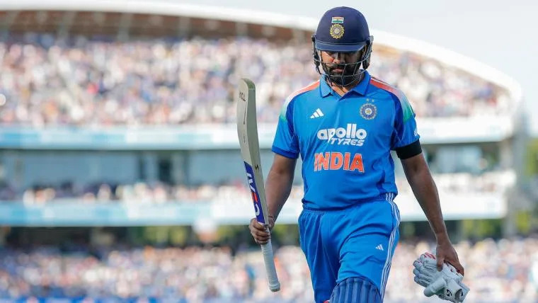 Rohit Sharma batting during India's 2026 England ODI series at Lord's Cricket Ground