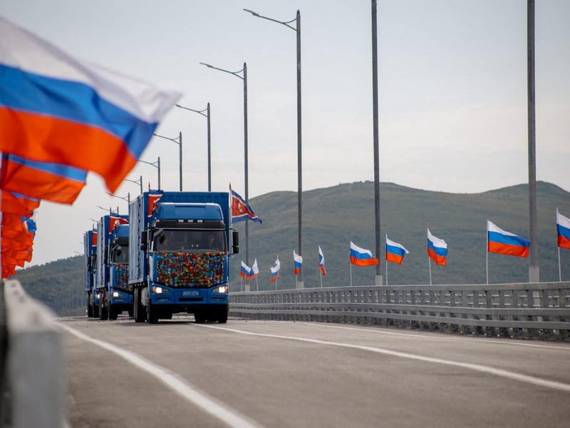 Russia and North Korea's first road bridge across the Tumen River opened September 7 2026