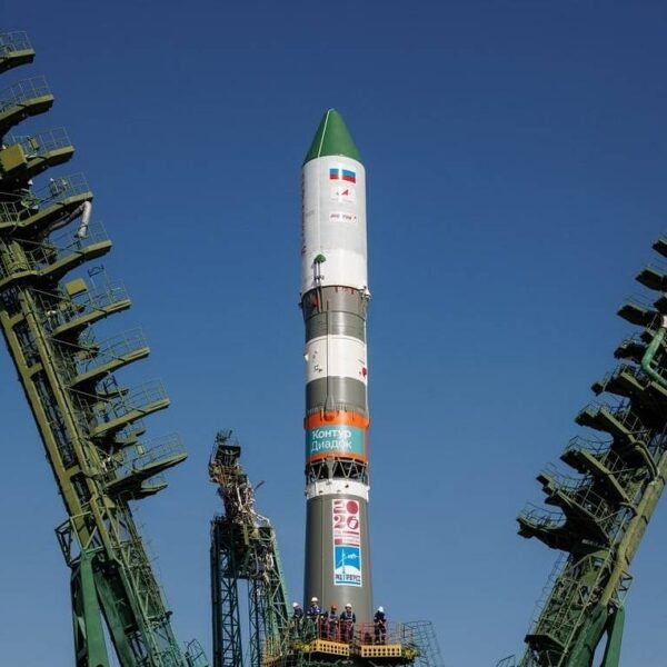 Soyuz-2.1b rocket carrying Progress MS-35 lifts off from Baikonur Cosmodrome on September 16 2026
