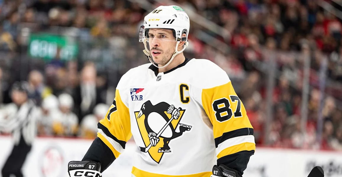 Sidney Crosby at NHL media tour in Las Vegas discussing contract extension with Pittsburgh Penguins