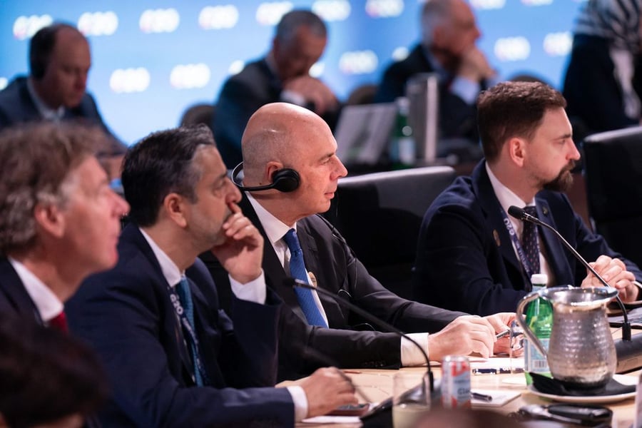 Russian Finance Minister Anton Siluanov at the G20 summit in Asheville North Carolina September 2026