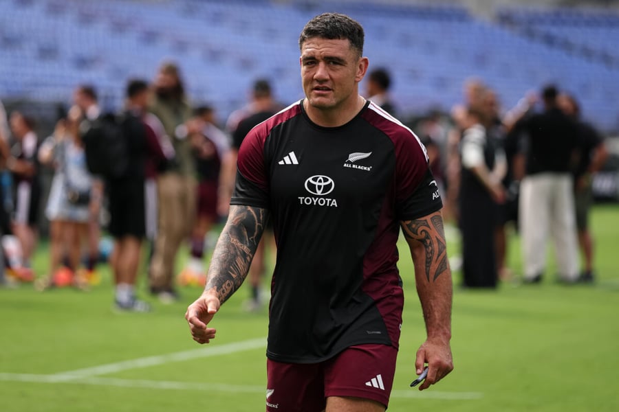 Springboks and All Blacks players ahead of the fourth test at M&T Bank Stadium in Baltimore