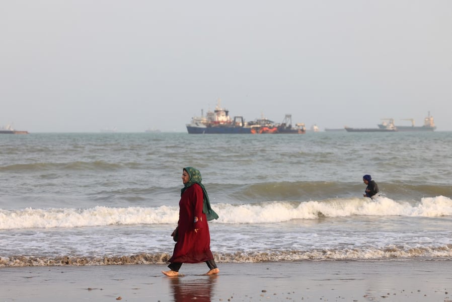 The Strait of Hormuz with oil tanker traffic drastically reduced amid the Iran-US war and Bessent's claim it will become worthless in two years