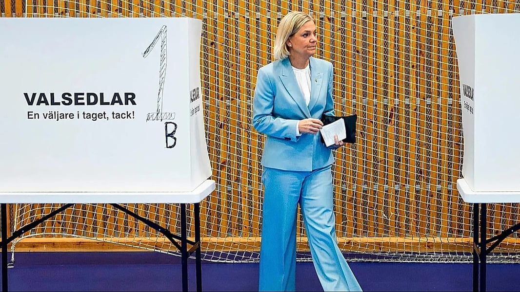 Sweden election 2026 coverage showing vote count results and party standings