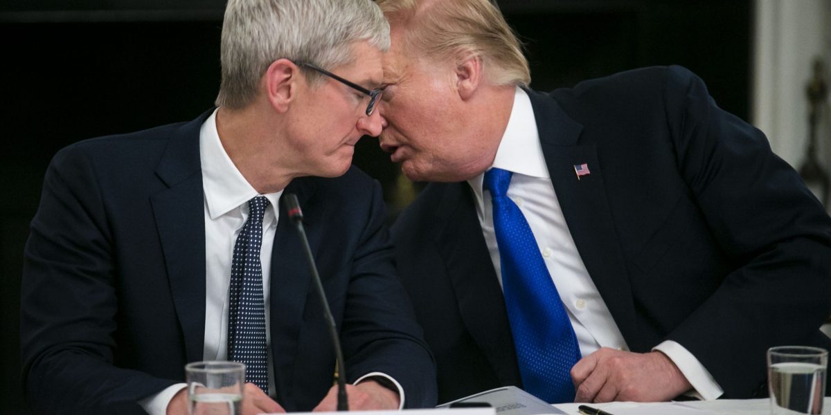 Tim Cook as Apple executive chairman attending White House events as company's chief diplomatic representative