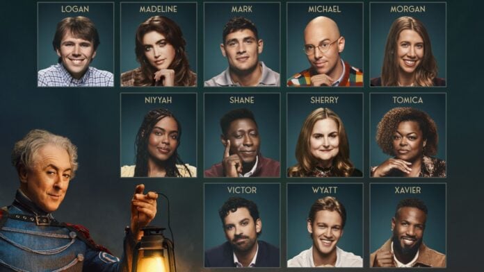 Alan Cumming and civilian contestants on The Traitors: New Blood on NBC