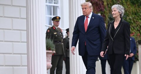 Donald Trump meets Taoiseach Micheál Martin in Dublin as he endorses Irish reunification