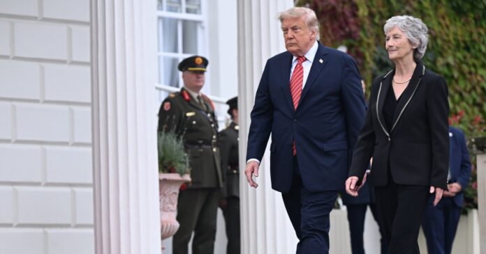 Donald Trump meets Taoiseach Micheál Martin in Dublin as he endorses Irish reunification