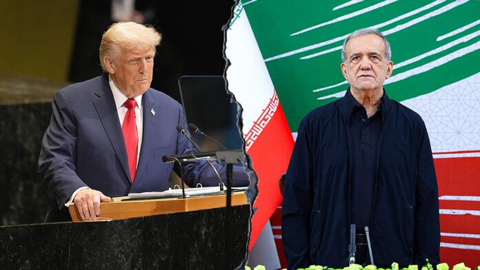 Trump and Iranian President Pezeshkian at the United Nations General Assembly 2026