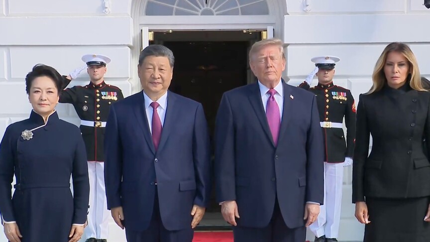 Donald Trump greets Xi Jinping for a state visit at the White House while Netanyahu was elsewhere