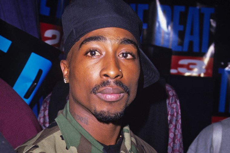 Tupac Shakur photographed in 1996, the year he was killed in a Las Vegas drive-by shooting