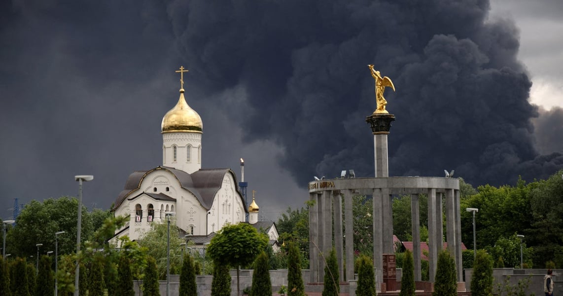 Damage at Moscow oil refinery after Ukraine drone strike on Russia's Duma election day