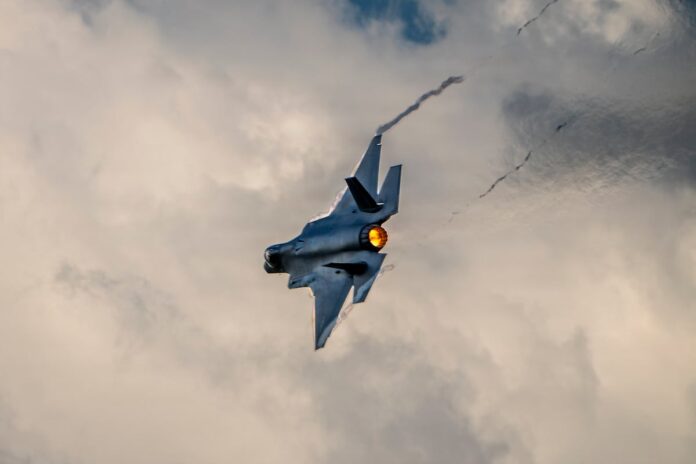 F-35A Lightning II fighter jet in flight, US F-35 sale to Saudi Arabia