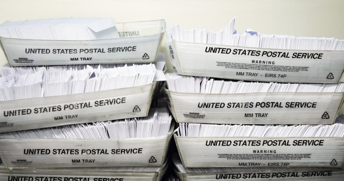 USPS mail-in ballot envelopes for 2026 midterm elections Supreme Court appeal