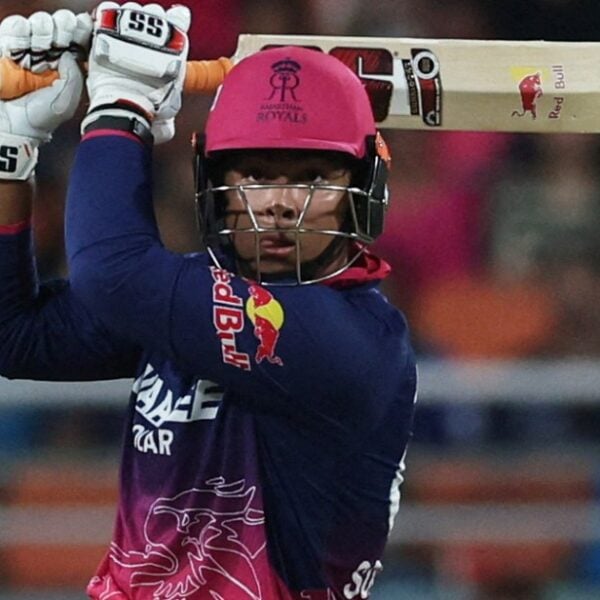 Vaibhav Sooryavanshi bats for India in T20I 2026
