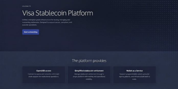 Visa NYSE:V Stablecoin Platform VSP launch July 2026 with $20 billion annualized settlement volume
