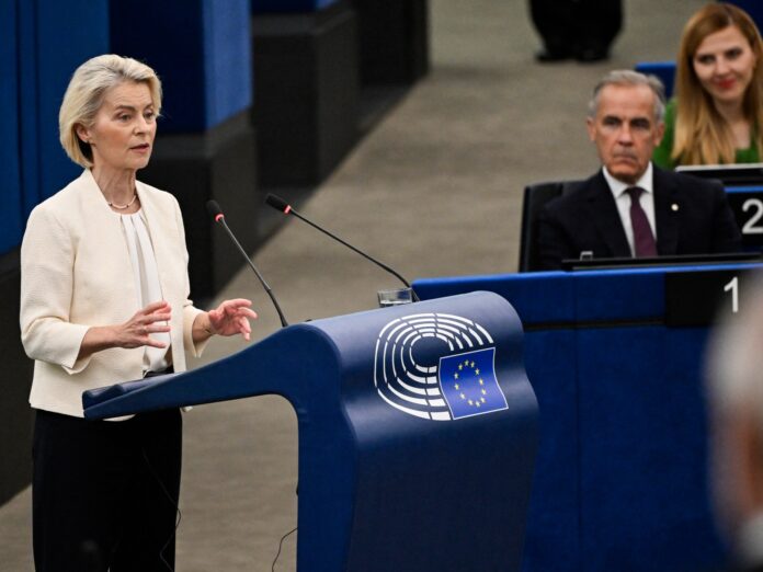 Ursula von der Leyen invites Canada EU associate member European Parliament Strasbourg September 2026