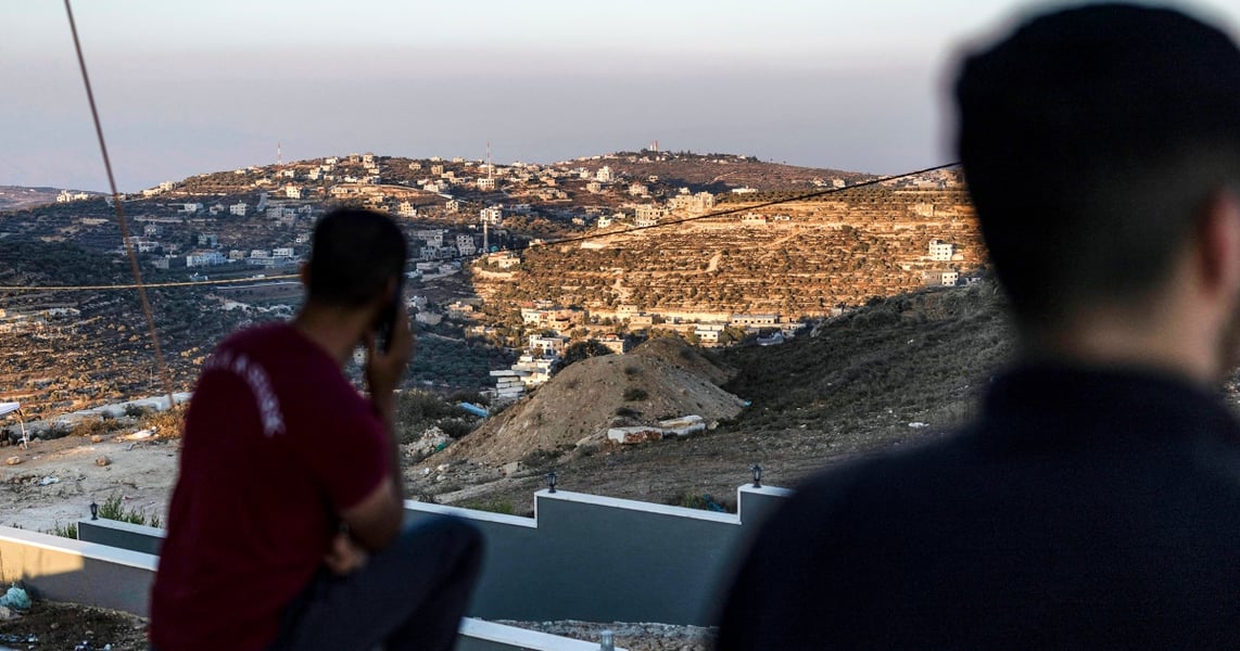 West Bank scene as twelve nations announce Israeli settlement trade ban