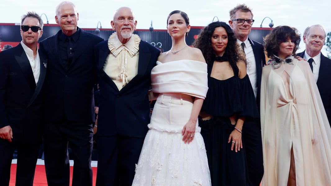 Martin McDonagh accepting the Venice Golden Lion for Wild Horse Nine at the Palazzo del Cinema