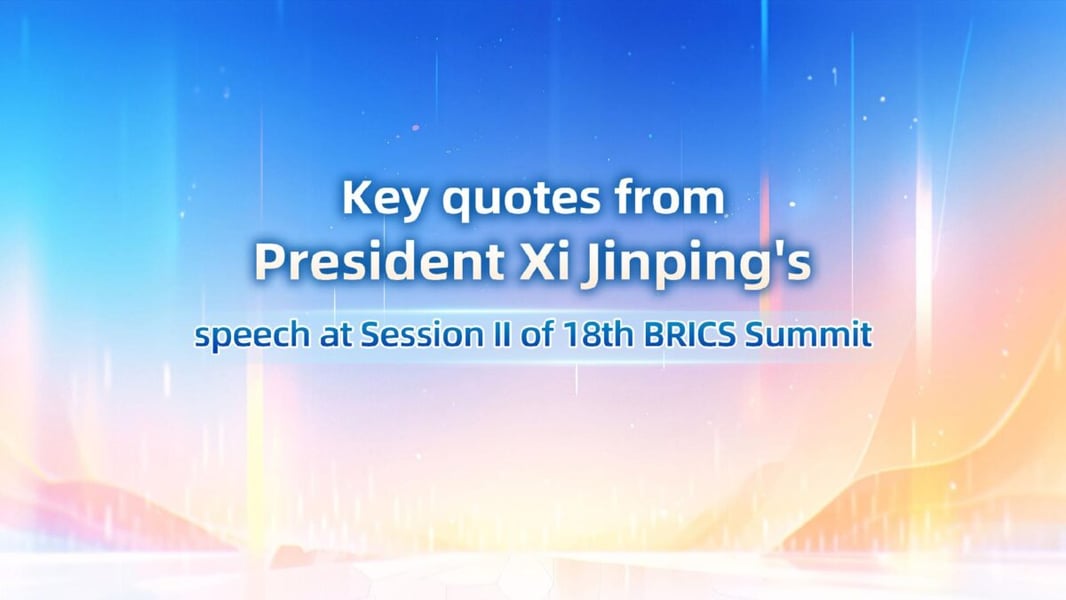Xi Jinping speaking at 18th BRICS Summit in New Delhi, September 2026