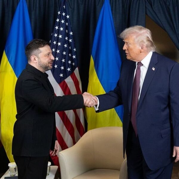 Volodymyr Zelenskyy and Donald Trump at the UN General Assembly sidelines in New York