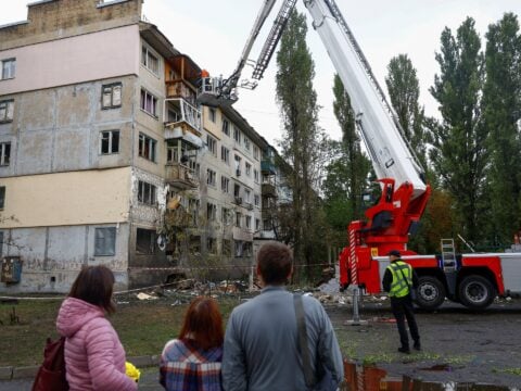 Aftermath of Russian ballistic missile strike on Dnipro, Ukraine, September 22 2026