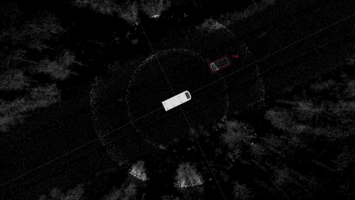 Autonomous logistics, lidar view