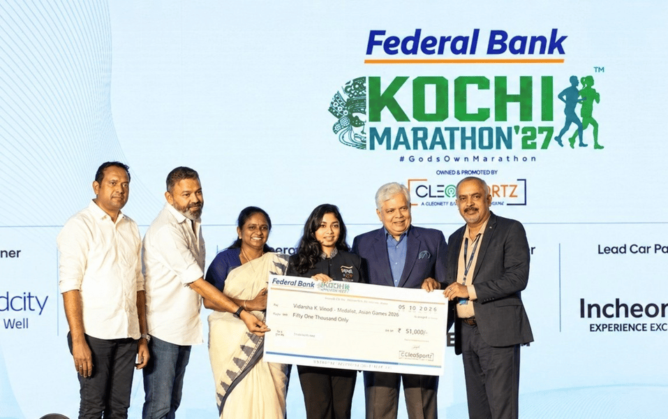 5th Edition of Federal Bank Kochi Marathon Officially Launched for February 14, 2027; Asian Games Silver Medallist Vidarsha K. Vinod Honoured