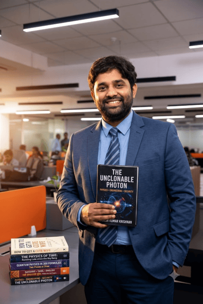 Bengaluru Quantum Engineer Rajesh Kumar Krishnan Unveils Five Books Spanning Quantum Security, the Big Bang, Ancient Wisdom — and Management Secrets