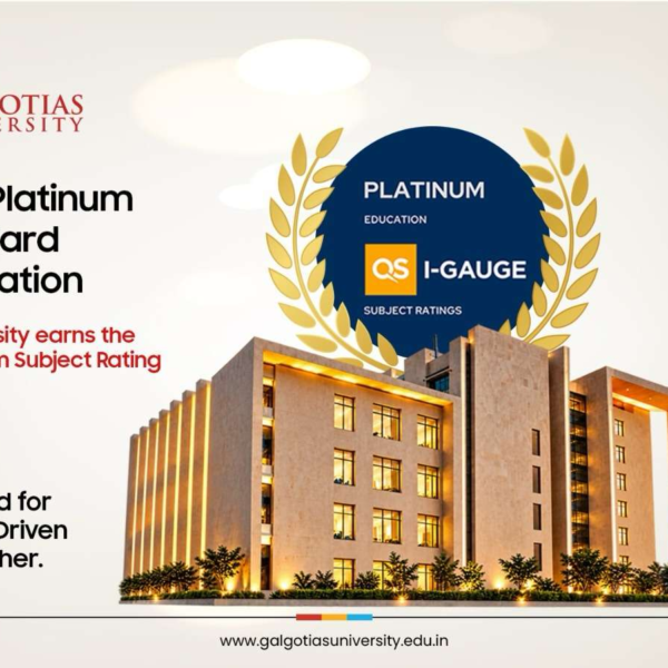Galgotias University Earns Platinum Subject Rating in Education from QS I-GAUGE