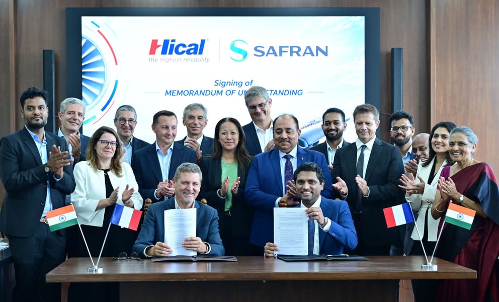 Hical Technologies Signs MoU with Safran Aerosystems to Explore the creation of a Joint Venture for manufacturing of Complex Rafale Systems in India
