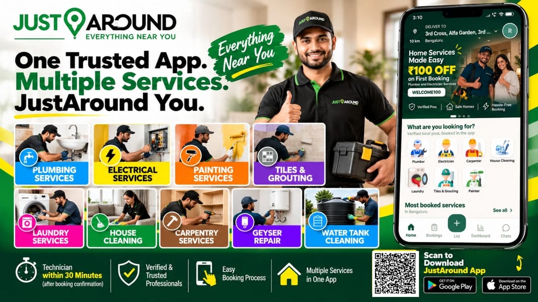 JustAround Brings Multiple Home Services Under One App, Expands Its Local Service Network in Bengaluru