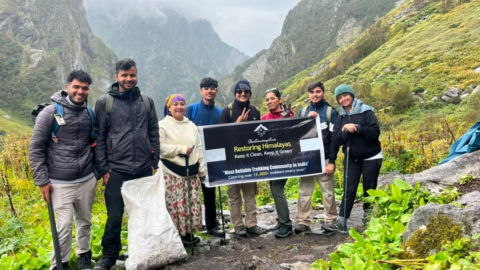 The Searching Souls Team Removes 45 Kg of Waste from the Valley of Flowers Trek with Actress Sunita Rajwar